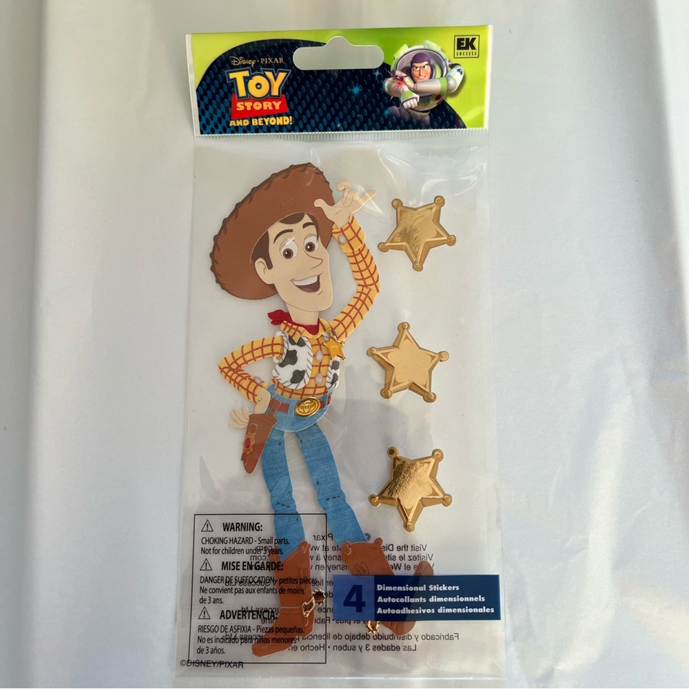 NWT Disney EK Success Toy Story Woody Sticker Set